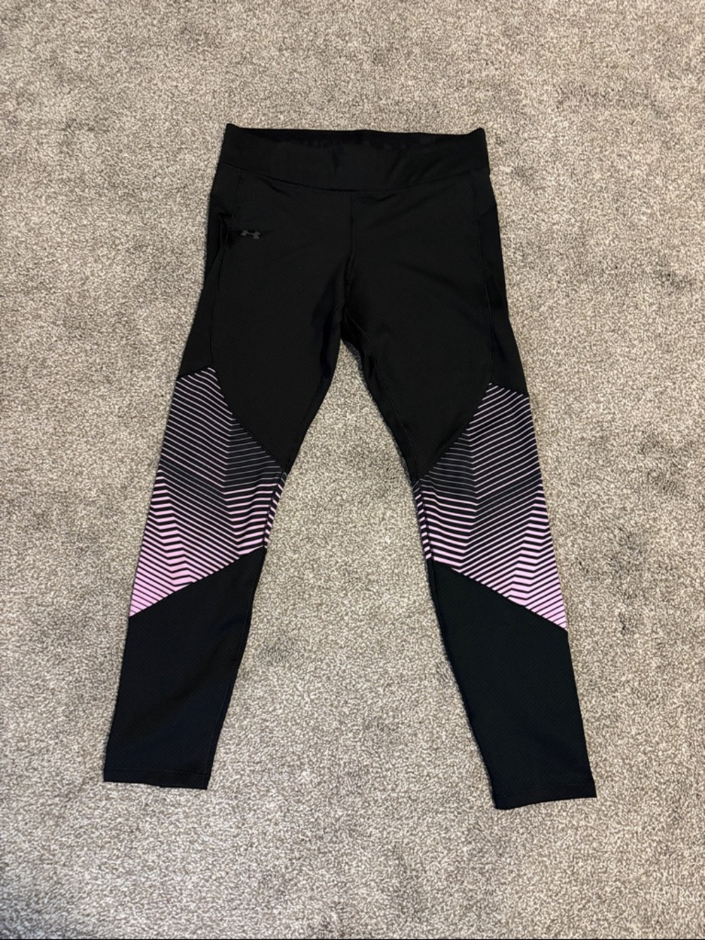 Under Armour Black Leggings with Pink